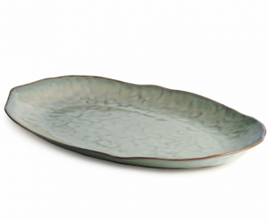 Simon Pearce Burlington Moss Glen Oval Platter